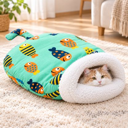 🎅Christmas Hot Sale 50% OFF! 🔥 Cozy Pet Nest for Cats and Dogs - Plush & Machine Washable, Perfect for Your Pet's Comfort and Warmth ✨