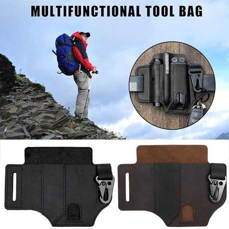 Leather tool belt pouch – multifunctional storage