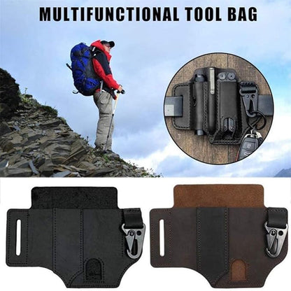 Leather tool belt pouch – multifunctional storage