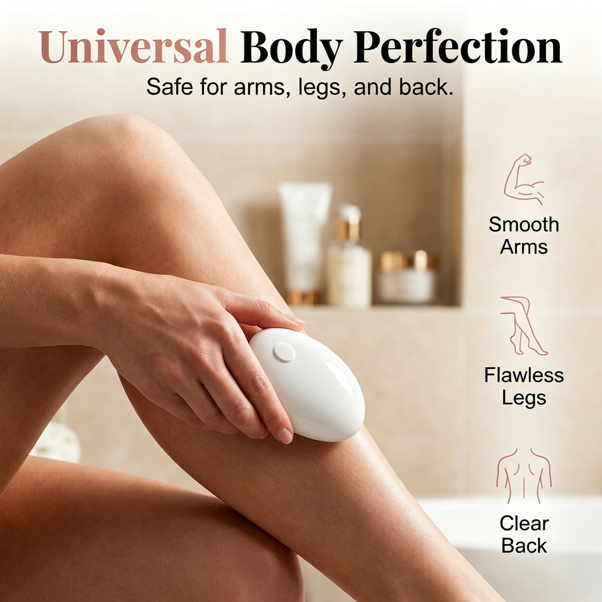 ✨49% OFF NOW! Palm‑Fit Hair Eraser for Quick At‑Home Grooming, Painless Crystal Hair Remover, Eco‑Friendly Reusable Physical Hair Removal Tool for Legs, Arms & Body