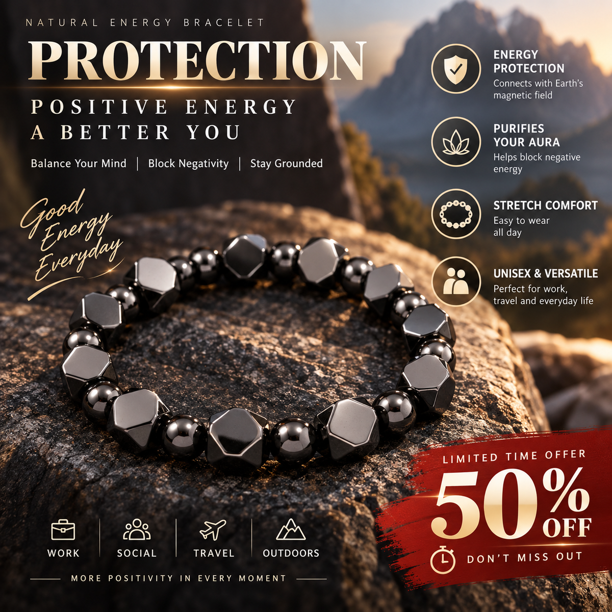 Vintage style bracelet with round synthetic stones