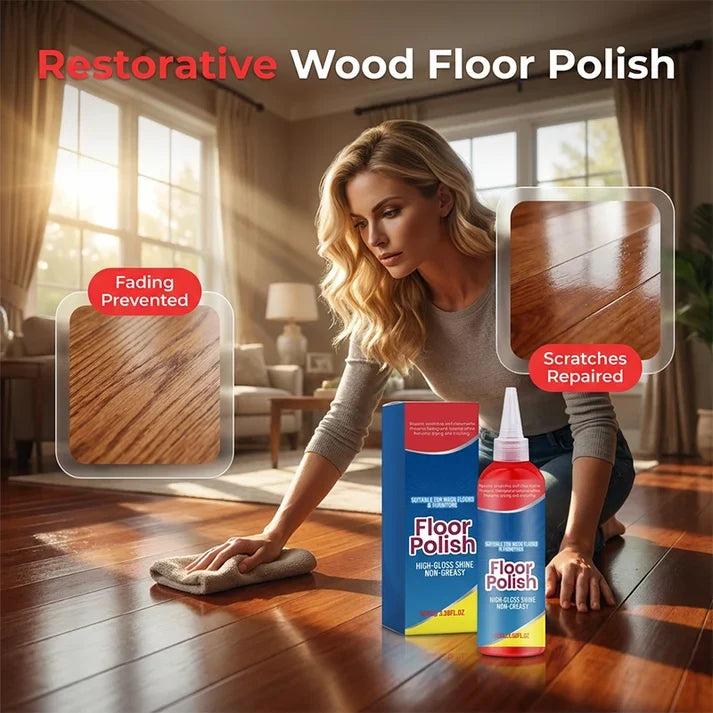 📢 Floor Polish – Scratch Repair, Non-Greasy, Long-Lasting 🔧