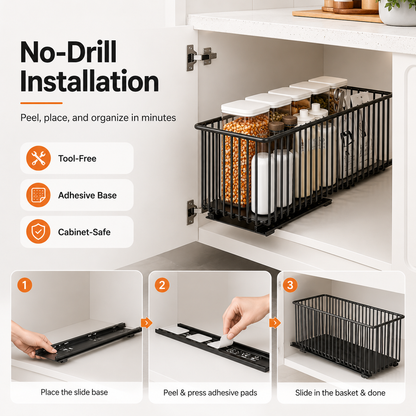 🔥 ⌛ Last Day: 55% OFF! 🛒 Premium Space-Saving Cabinet Storage Basket