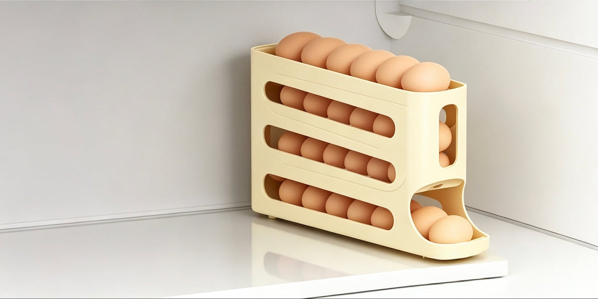 Egg Holder for Fridge, Eggs Dispenser Auto Rolling