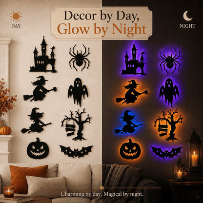 🎃Halloween HOT SALE 60% OFF 🥳💞50K+ SOLD! 👻 Halloween LED Silhouette Wall Light Stickers