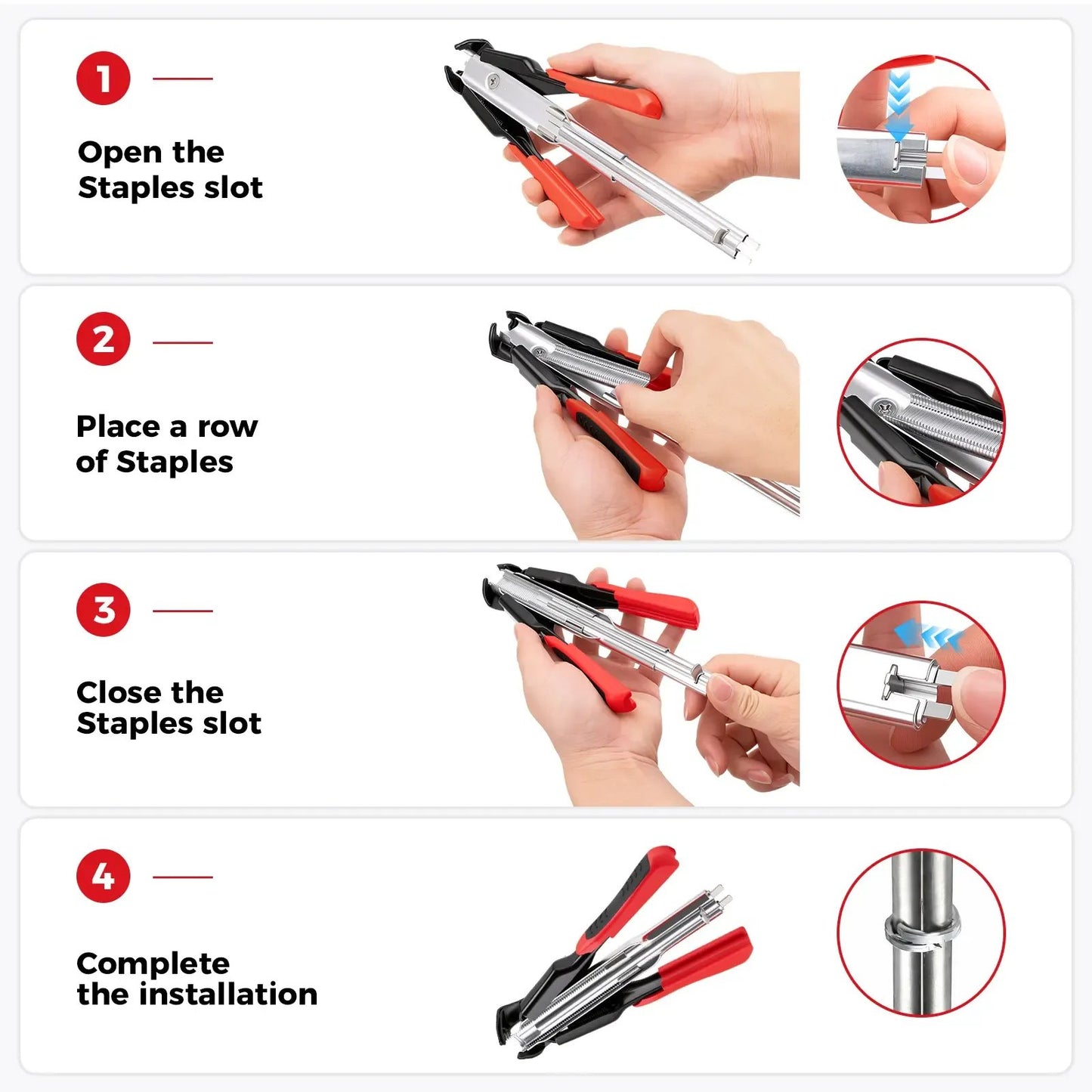Kit de alicates para anillos de cerdo – Herramienta resistente para cercas y jaulas
