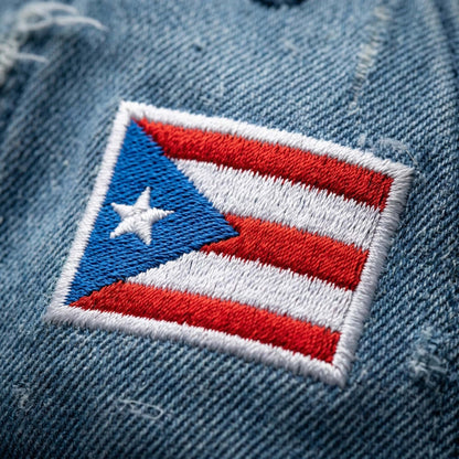 Gorra de mezclilla vintage con orgullo de Puerto Rico