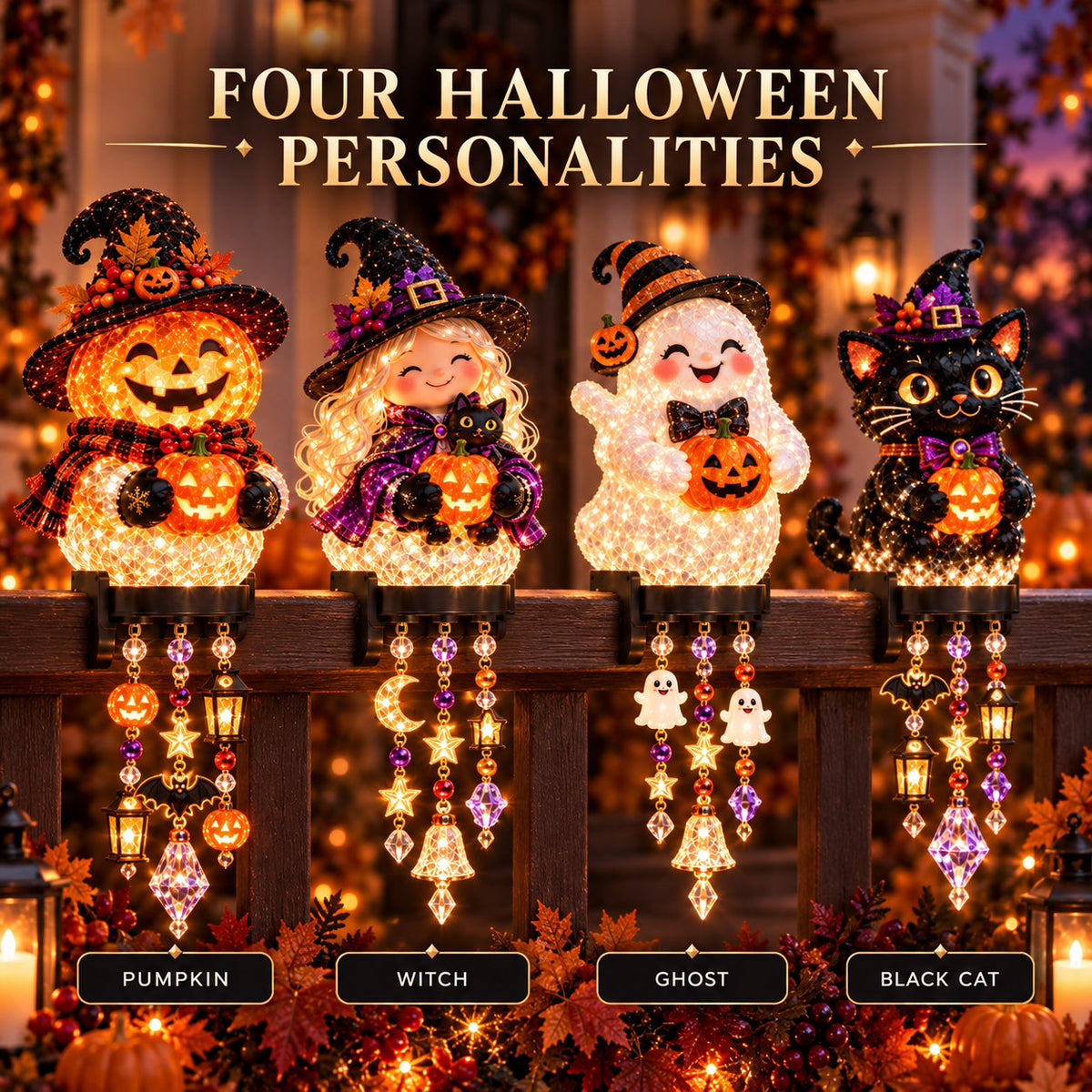 🎃 🎃Halloween Porch Magic Cascade Railing Lights