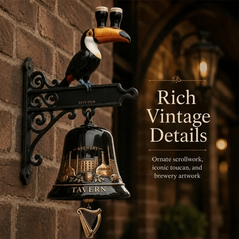 🔥HOT SALE 49% OFF🎉🍺Vintage Celtic Toucan Wall Bell – Classic Tavern Decor For Entry & Home Bar