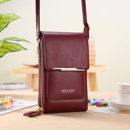 🏆HOT SALE 👜📱 Simple and elegant women's touchscreen crossbody phone wallet