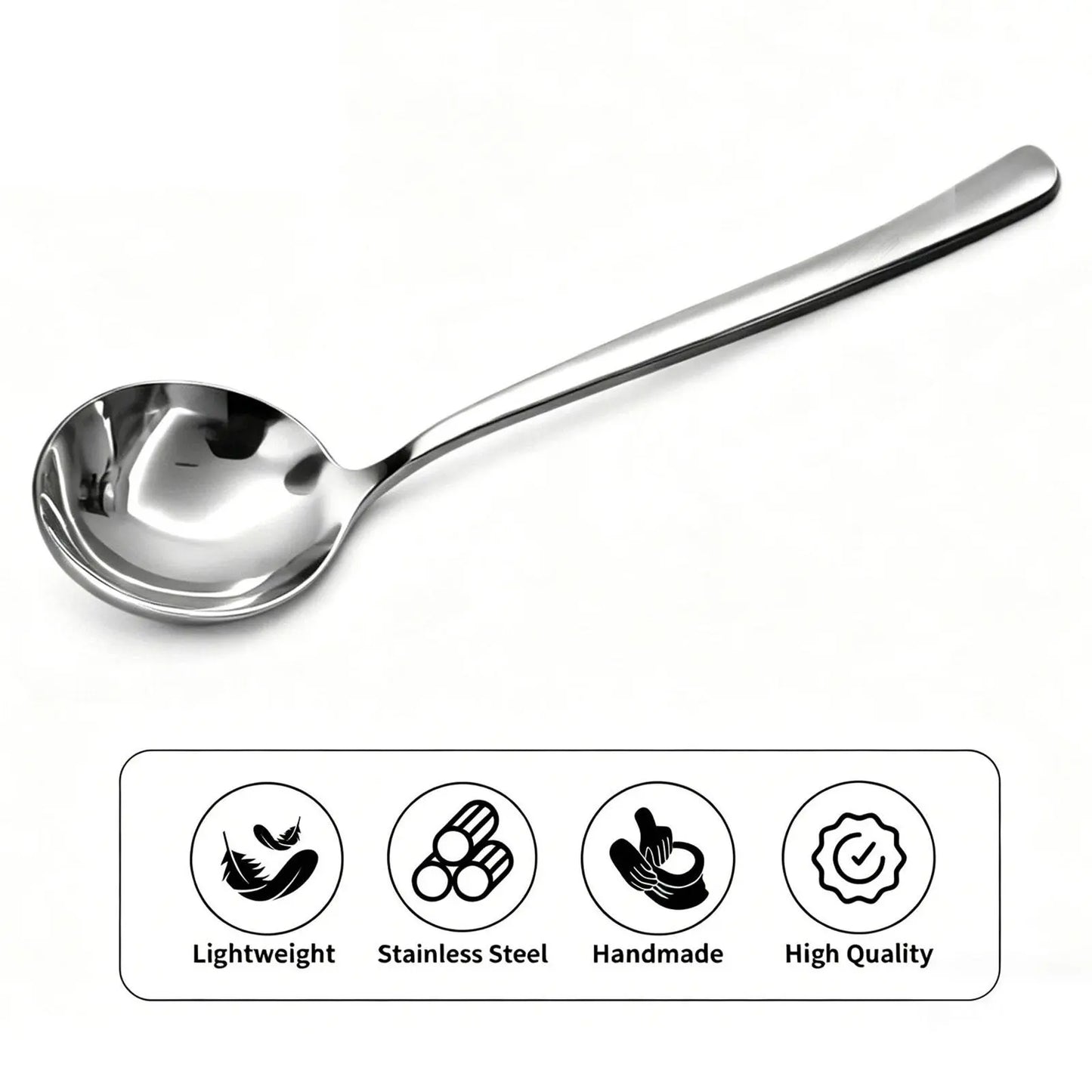 🍲✨ Stainless Steel Soup Spoon Set