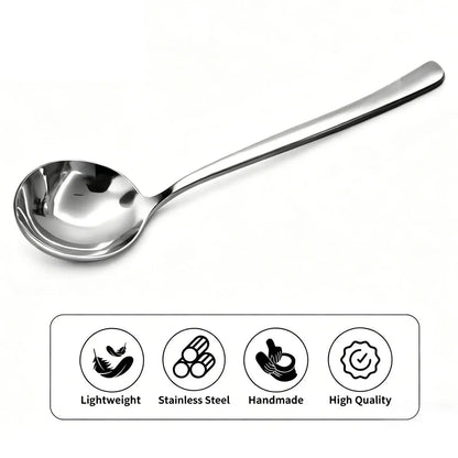 🍲✨ Stainless Steel Soup Spoon Set