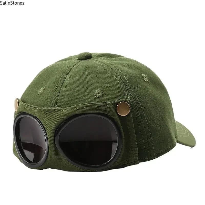 🧢🕶 Korean-Style Pilot Baseball Cap - 100% Cotton