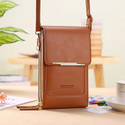 🏆HOT SALE 👜📱 Simple and elegant women's touchscreen crossbody phone wallet