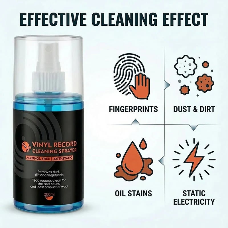 💥 Anti-static vinyl record cleaning spray 🎵