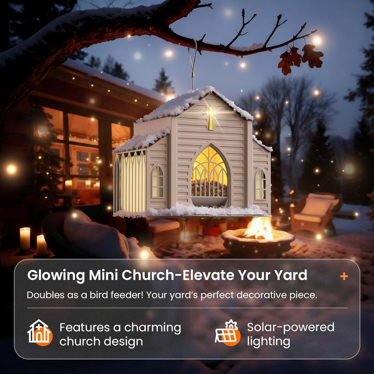 ✝️Last Day 50% OFF-🔥Church-Shaped Solar Bird Feeder🎁