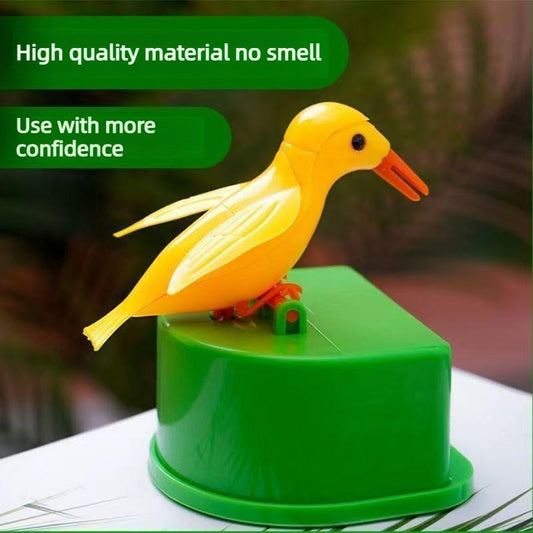 Caja dispensadora de palillos con forma de pájaro