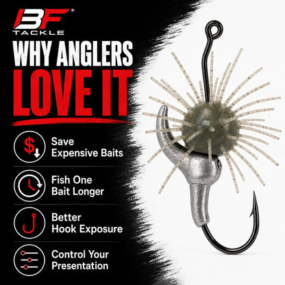 Urchin Saddle Fishing Rig – 4 Pack 🎣 Bait-Saving 5/0 Hook System with Adjustable Sink Rate