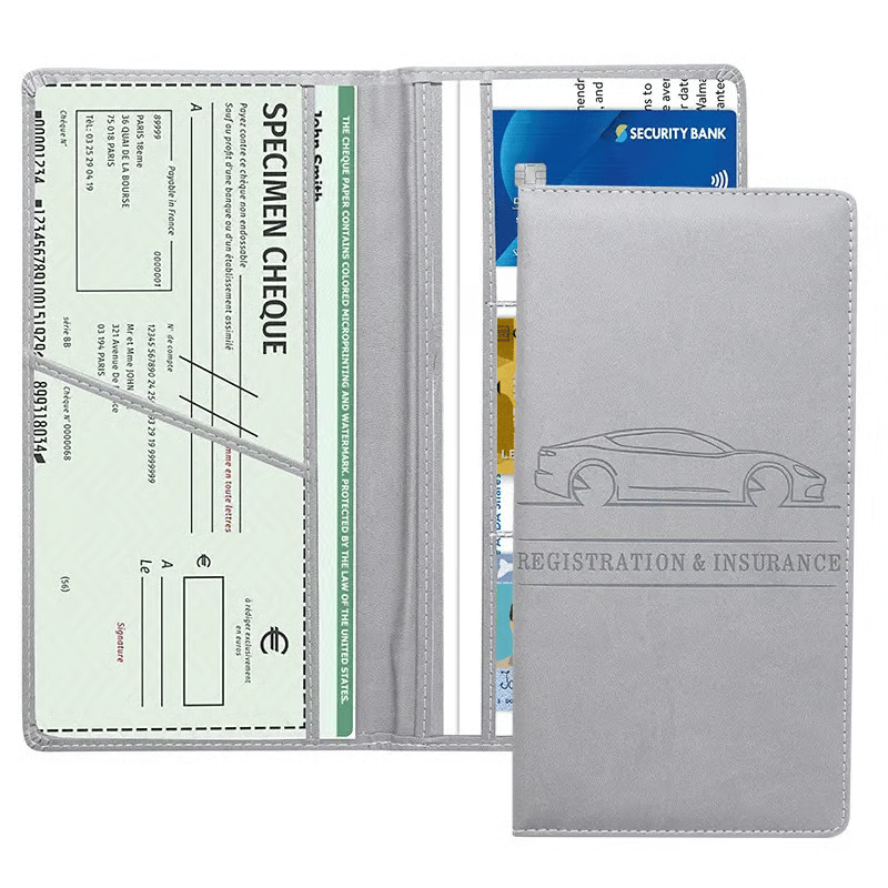 Porta Tarjetas de Registro y Seguro de Coche