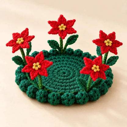 Handmade Crochet Floral Coaster | Everlasting Table Art 🌸