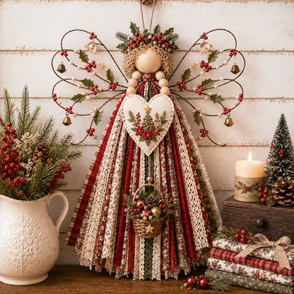 🔥This Week 50% OFF - Angel Fabric Hanging DIY Kit - Stitch a Little Blessing That Stays Forever