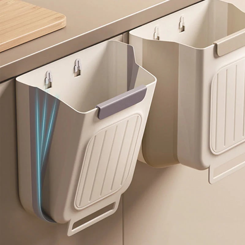 Bote de basura plegable multiusos para colgar en la cocina