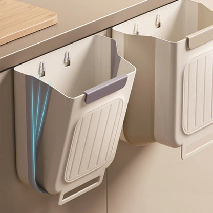 Bote de basura plegable multiusos para colgar en la cocina