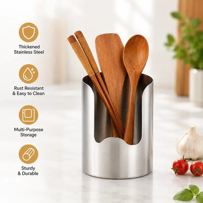 🔥50% OFF🍳 Thickened Stainless Steel Utensil Organizer, Rust Resistant Easy to Clean