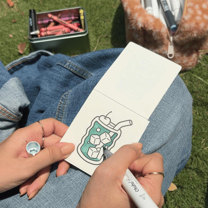 🎨 Mini Coloring Book – Stress Relief, Food & Drink & Comfy Patterns