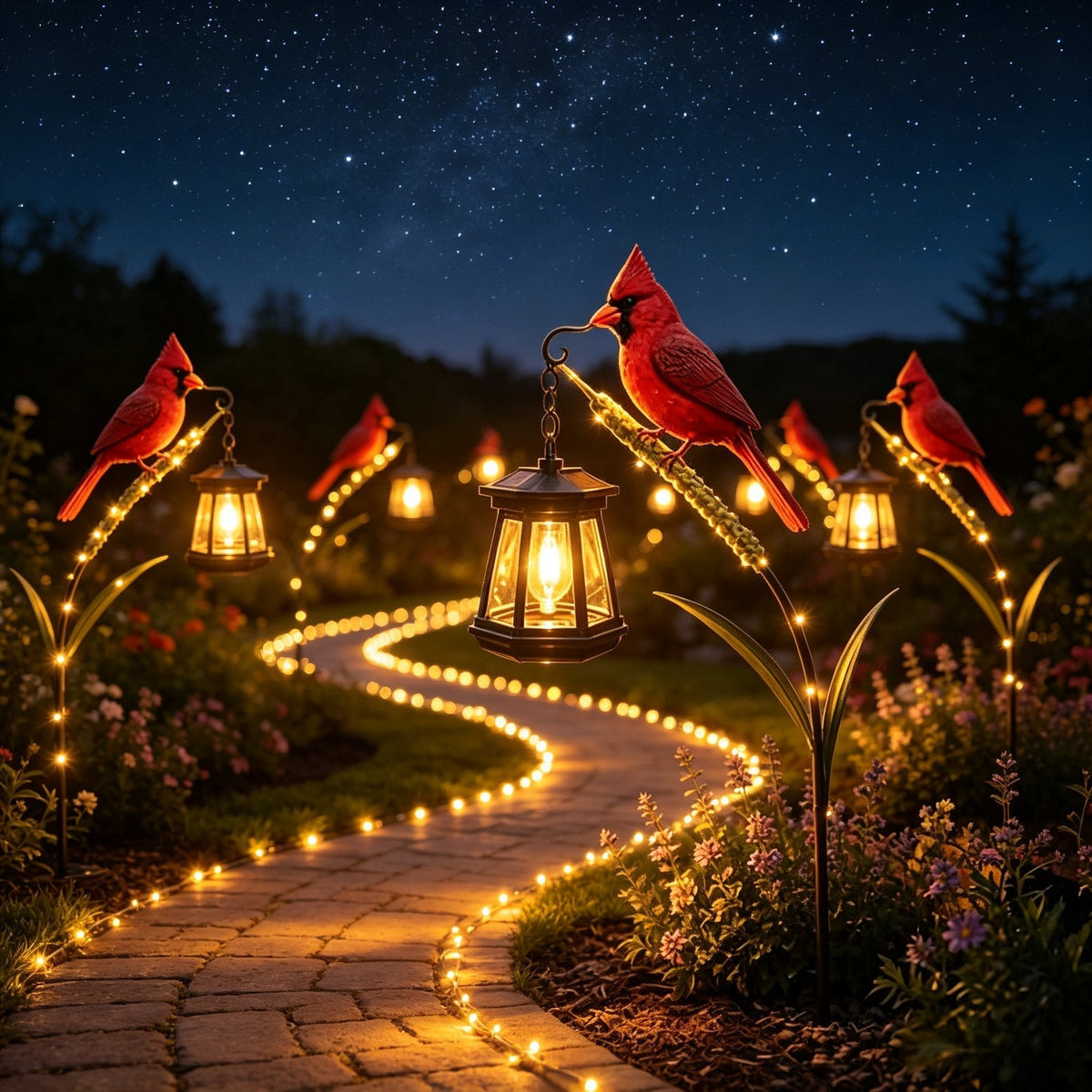 🔥Hot Sale 49% OFF🐦 Cardinal Solar Light—A Beautiful Garden Light That Feels Full of Life