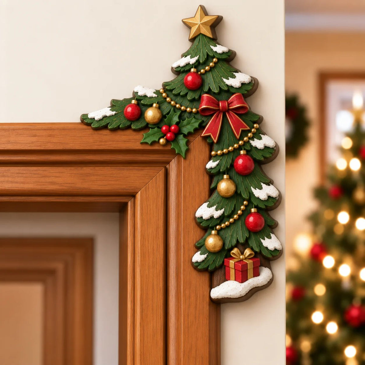 🎅 Christmas Peekaboo Door Frame Corner Decor