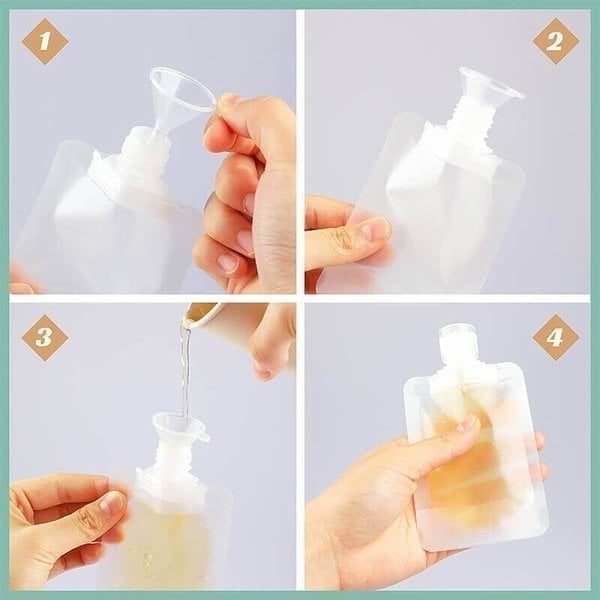 🌷🔥LAST DAY SALE 50% OFF - Portable Travel Fluid Makeup Packing Bag(10 Pcs）