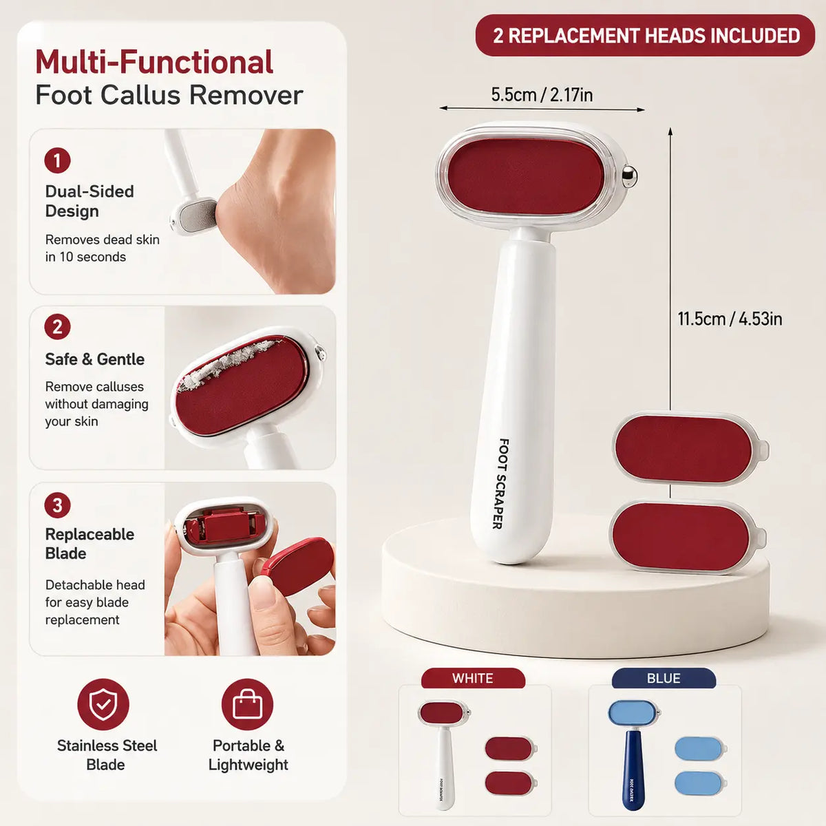 Dual-Sided Foot Callus Remover 👣