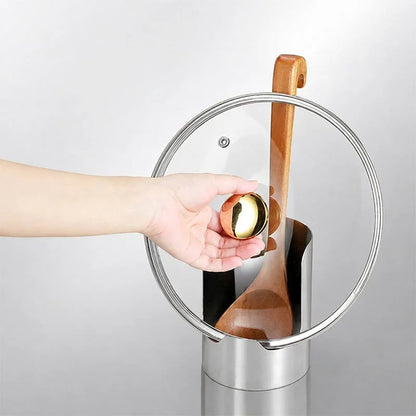 🥳2026 HOT SALE🥳💞50K+ SOLD!🍳🧑‍🍳 ! Multi-Functional Kitchen Utensil Holder – Holds pot lids, spatulas & cutting boards. Thickened stainless steel, space‐saving. 🛡️✨