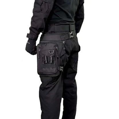 Motorcycle Leg Bag, 17 Inch Multi-Pocket Utility Hip Pack
