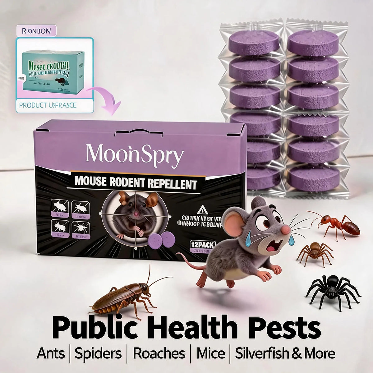 🏆12-Pack Rodent Repellent Balls for Home Kitchen Effective Pest Control Solution🐀🐍🐜🦂🦟