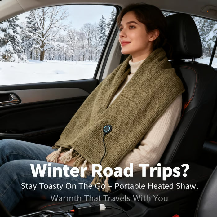 🎉Christmas Sale - 50% OFF🔥Portable Heated Hooded Blanket Shawl