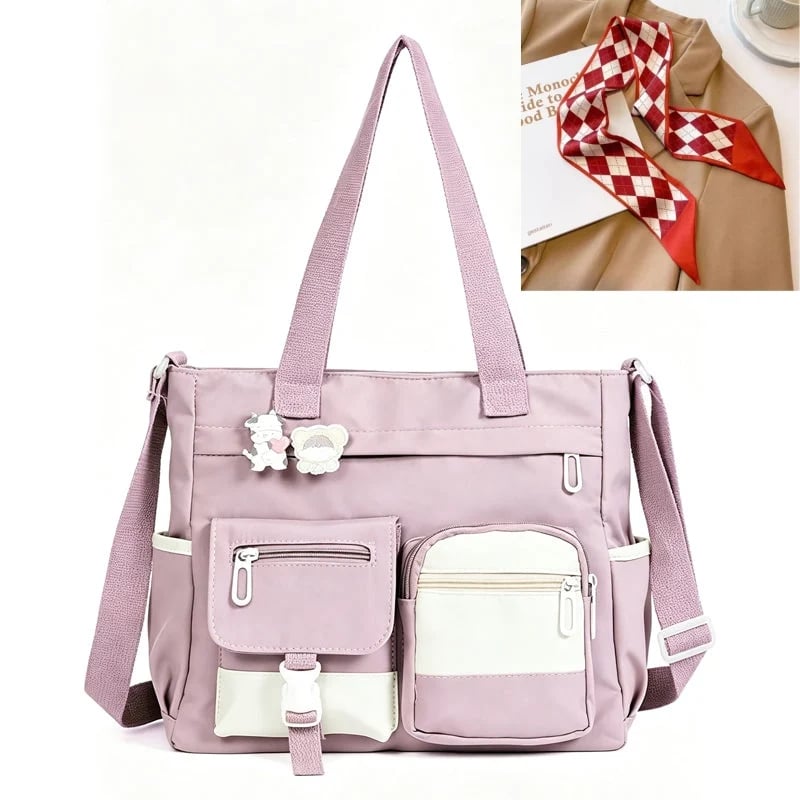 ✨Large Capacity Multi-Pocket Canvas Tote Bag
