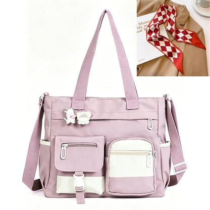 ✨Large Capacity Multi-Pocket Canvas Tote Bag
