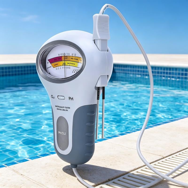 🔬💧 pH & Cl2 Chlorine Tester! Precise Measurement of pH & Chlorine in Pool – Simple, Fast, Reliable. 🔥🏊
