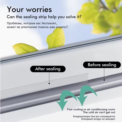 Sealing strip for doors – Self-adhesive draft stopper & insulation tape for doors, windows, and shower doors