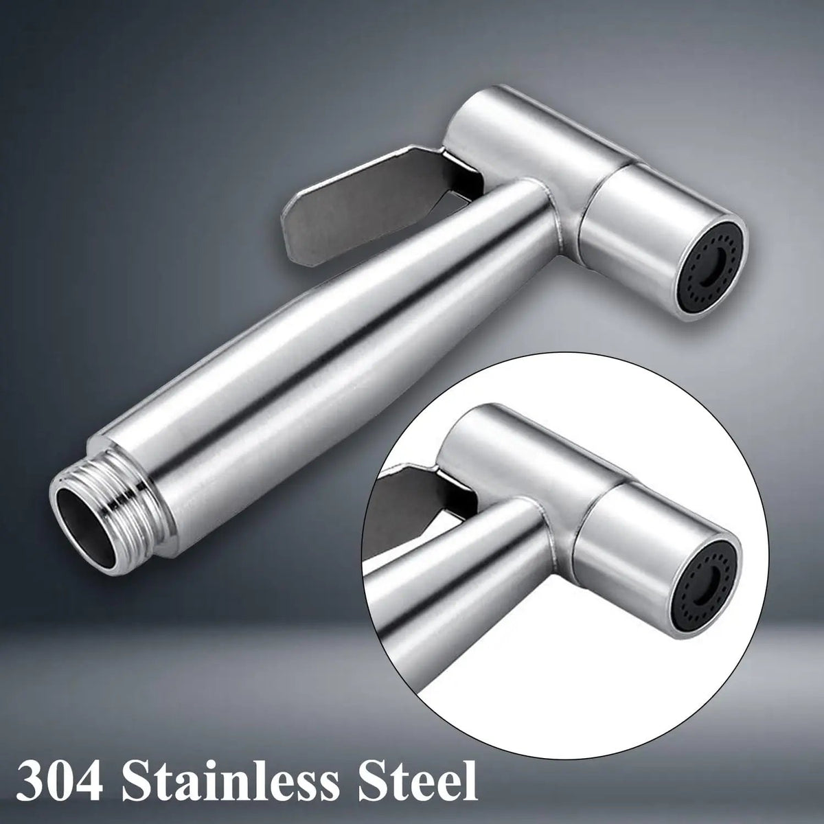 3-in-1 Adjustable Pressure Stainless Steel Nozzle,  Easy-Install Attachment for Personal Hygiene, Toilet Cleaning