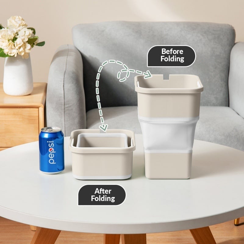 🚗Collapsible Car Trash Can with Hidden Trash Bag Storage
