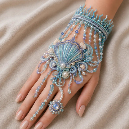 🔥 LAST DAY 49% OFF – 🌊 DIY Ocean Beaded Hand Bracelet Kit | Create Sea-Inspired Wearable Art with Colorful Beads, Ocean Charms & Jewelry Details 🐚💎✨