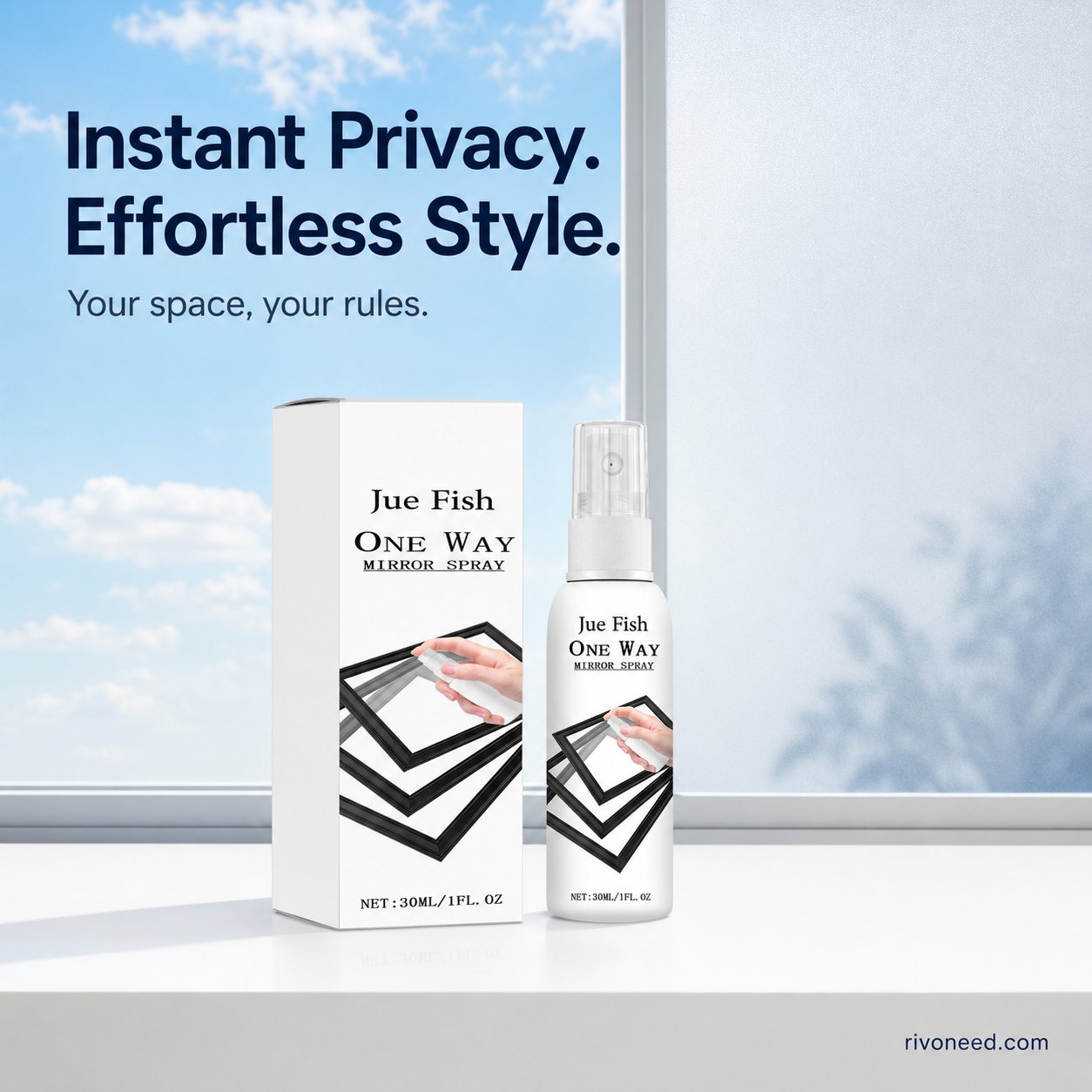 🪟  Reflective Window Spray | One-Way Mirror Privacy Shield for Home & Car