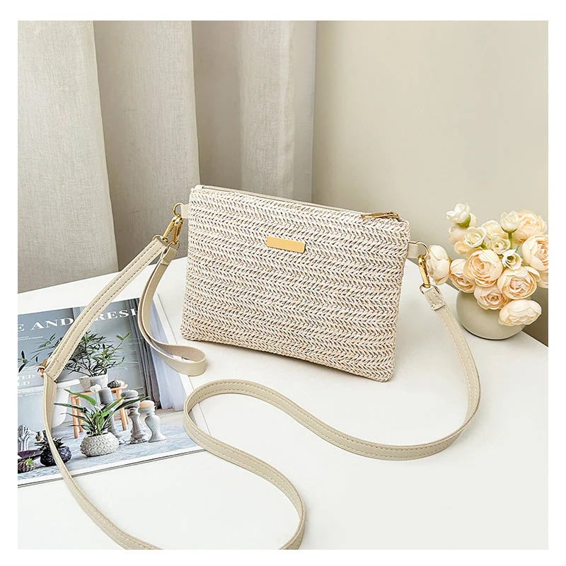 📢📢49% OFF !! ⏰Women's Woven Straw Shoulder Clutch Bag