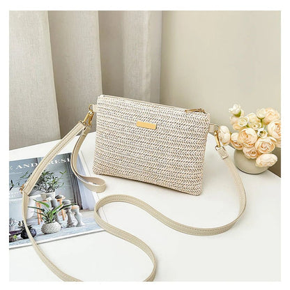 📢📢49% OFF !! ⏰Women's Woven Straw Shoulder Clutch Bag