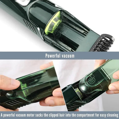 Vacuum Beard Shaver for Men, Built-in Vacuum Trimmer for Mustache, Sideburns, Facial Hair, Rechargeable, IPX6 Waterproof, 2 Comb, Comfort face 2in1 Electric Razor rechargeable men 2025 ornament