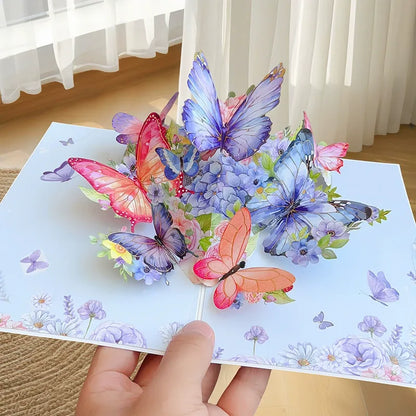 🦋 Vibrant 3D  Butterfly & Daisy Pop-Up Greeting Card