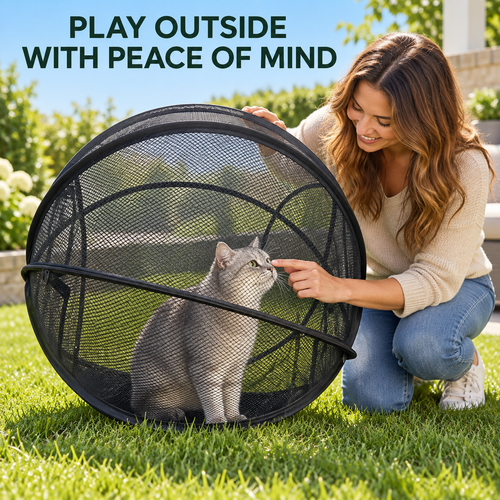 🐱🌿 Pop-up Mesh Playpen